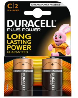 DURACELL – BATTERIA – PLUS POWER C LR14 2 UNIT