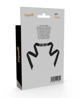 COQUETTE CHIC DESIRE – MASCHERA IN PIZZO NERO CON NASTRO