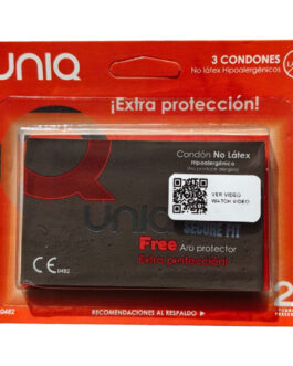 UNIQ – PRESERVATIVI SECURE FIT SENZA LATTICE 3 UNITÀ