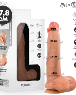 MR INTENSE - DILDO IN SILICONE DI BRUCE S CON TESTICOLI 17,8 CM -Ø- 4 CM