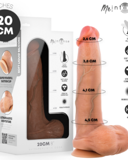 MR INTENSE - BRUCE M DILDO IN SILICONE CON TESTICOLI 20 CM -Ø- 4,5 CM