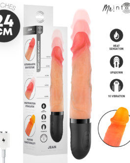 MR INTENSE – VIBRATORE JEANS SU E GIÙ IN SILICONE CON EFFETTO CALORE 24 CM -Ø- 3,8 CM