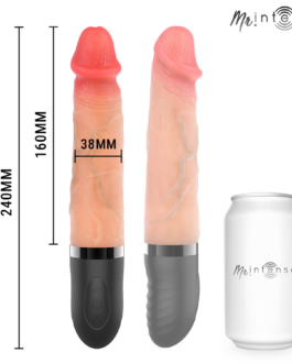 MR INTENSE – VIBRATORE JEANS SU E GIÙ IN SILICONE CON EFFETTO CALORE 24 CM -Ø- 3,8 CM