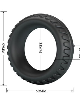 CRAZY BULL – ANELLO PER PENE IN SILICONE TESTURIZZATO MERRITT NERO