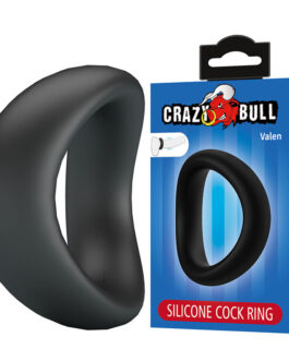 CRAZY BULL – VALEN ANELLO PER PENE ERGONOMICO IN SILICONE NERO