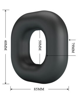 CRAZY BULL – ANELLO PER PENE WALDEN IN SILICONE SUPER MORBIDO NERO