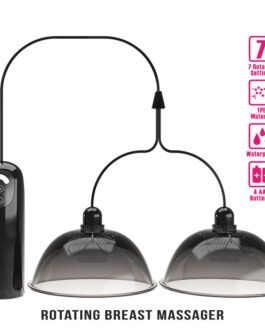 PRETTY LOVE - STIMOLATORE ROTANTE PER CAPEZZOLI CON ASPIRAZIONE, NERO