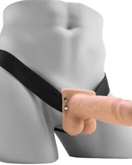 FETISH FANTASY SERIES – STRAP-ON VIBRANTE CAVO REALISTICO CON SFERE DA 17,8 CM