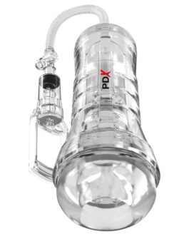 PDX ELITE – ASPIRATORE A TUBO DI VISTA XXL TRASPARENTE CON POMPA DI ASPIRAZIONE 27,3 CM