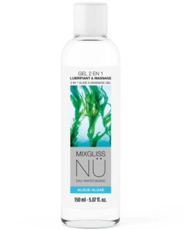 MIXGLISS – 2 IN 1 GEL LUBRIFICANTE E DA MASSAGGIO A BASE D’ACQUA NURU ALGAE 150 ML