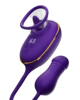 SHE.E.O – STRUMENTO DI ASPIRAZIONE CLITORIDEA CON EFFETTO LECCHIO E STIMOLATORE ANALE VIOLA