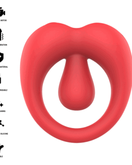 INTENSE – RUSSELL ANILLO VIBRADOR CON ESTIMULACIÓN DE CLÍTORIS ROJO