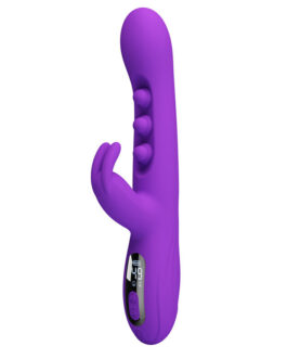 PRETTY LOVE - VIBRATORE A CONIGLIO SABIEN CON STIMOLAZIONE A PERCUSSIONE E LED VIOLA
