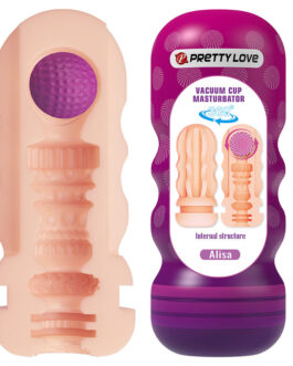 PRETTY LOVE – MASTURBATORE VAGINALE LEVIGANTE CON VENTOSA E TEXTURE INTERNE