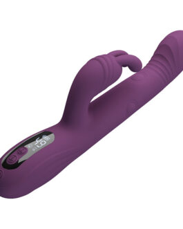 PRETTY LOVE – DEE VIBRATORE A CONIGLIO MULTIFUNZIONE OSCILLANTE E A PERCUSSIONE VIOLA