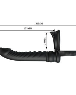 PRETTY LOVE – VIBRATORE ANALE MERRITT CON ANELLO E VIBRAZIONE NERO