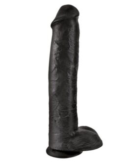KING COCK – DILDO REALISTICO CON TESTICOLI 38 CM NERO