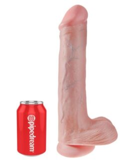KING COCK - DILDO REALISTICO CON TESTICOLI E VENTOSA 38 CM COLOR CARNE
