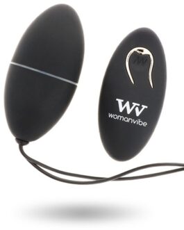 WOMANVIBE – ALSAN EGG TELECOMANDO NERO SILICONE NERO