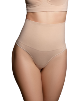 BYE-BRA – FAJA SIN COSTURAS ESTILO TANGA BEIGE TALLA M