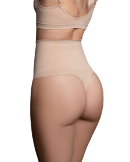 BYE-BRA – FAJA SIN COSTURAS ESTILO TANGA BEIGE TALLA M