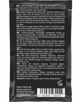 COQUETTE CHIC DESIRE – OLIO DA MASSAGGIO POCKET KISSABLE CON EFFETTO CALORE LOLLIPOP 10 ML