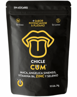 WUG CUM – Chicle funcional con sabor a plátano para potenciar la fertilidad, vitalidad y energía masculina