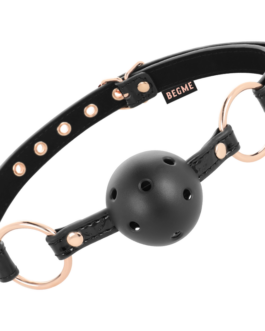 BEGME – BLACK EDITION BALL GAG VEGAN IN PELLE