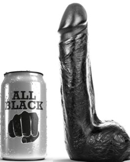 ALL BLACK – DILDO REALISTICO NERO MORBIDO 20 CM