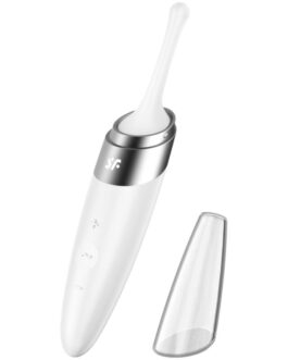 SATISFYER – VIBRATORE CON PUNTA CLIT TWIRLING DELIGHT BIANCO