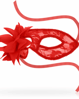 OHMAMA – MASCHERE MASCHERE CON PIZZO E FIORE ROSSO