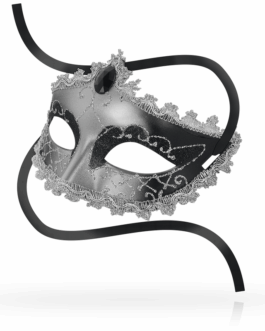 OHMAMA – MASCHERE MASCHERA NERA DIAMOND GRIGIA