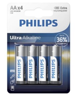 PHILIPS – BATTERIA ULTRA ALCALINA AA LR6 4 UNITÀ