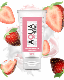 AQUA TRAVEL - LUBRIFICANTE A BASE ACQUA GUSTO CREMA FRAGOLA - 50 ML