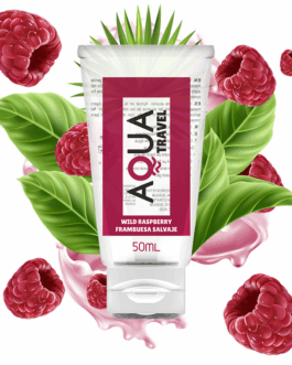 AQUA TRAVEL – LUBRIFICANTE A BASE ACQUA AL GUSTO DI LAMPONE SELVATICO – 50 ML