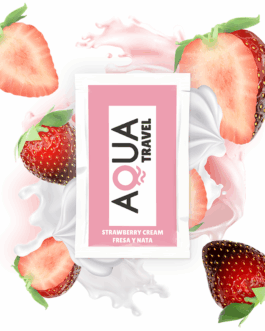 AQUA TRAVEL – LUBRIFICANTE A BASE ACQUA GUSTO CREMA DI FRAGOLA 6 ML