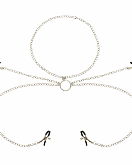 OHMAMA FETISH 4 MORSETTI PER CAPEZZOLI CON COLLANA A CATENA