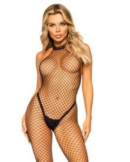 LEG AVENUE – LE FRIVOLE BODYSTOCKING – CUELLO RACER TALLA UNICA ROJO