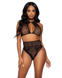 LEG AVENUE – SET DUE PEZZI LEG AVENUE – CROP TOP E PERIZOMA PANTY TAGLIA UNICA