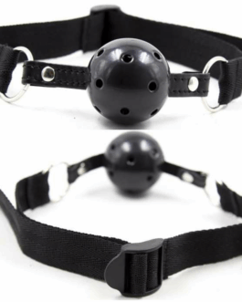 GAG A SFERA TRASPIRANTE IN TESSUTO NERO OHMAMA FETISH