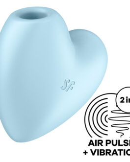 SATISFYER – CUTIE HEART ESTIMULADOR Y VIBRADOR AZUL