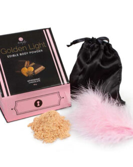 SECRETPLAY - KIT GOLDEN LIGHT AFRODISIACO POLVERE EDIBILE DI CIOCCOLATO E PIUMA
