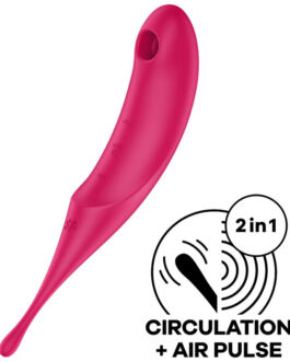 SATISFYER TWIRLING PRO ESTIMULADOR Y VIBRADOR – ROJO