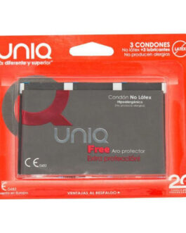 UNIQ – PRESERVATIVO SENZA LATTICE FREE CON ANELLO DI PROTEZIONE 3 UNITÀ