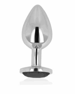 OHMAMA - PLUG ANALE CON CRISTALLO NERO 8 CM