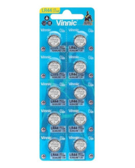 VINNIC – BATTERIA A BOTTONE ALCALINA AG13 L1154F LR44 BLISTER*10