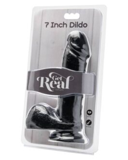 GET REAL – DILDO 18 CM CON SFERE NERO