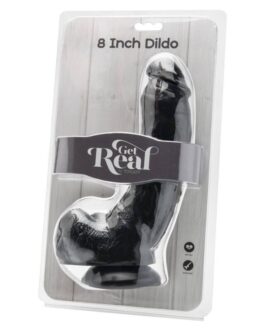 GET REAL – DILDO 20,5 CM CON SFERE NERO