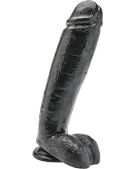 GET REAL – DILDO 25,5 CM CON SFERE NERO