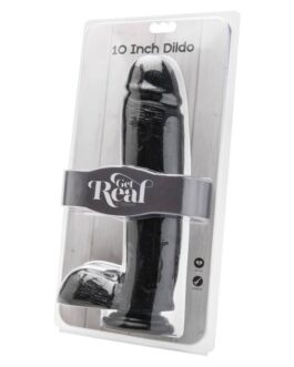 GET REAL – DILDO 25,5 CM CON SFERE NERO